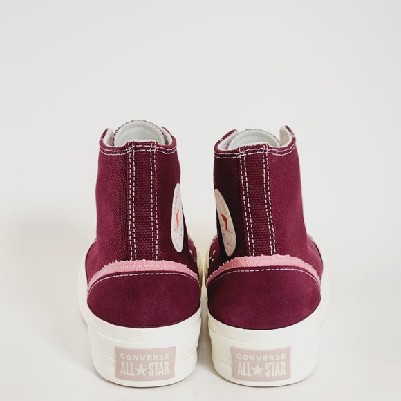 Converse CTAS Lift Hi Deep Bordeaux/Egret Women's Platform Sneakers A07114C NWT - Picture 5 of 6